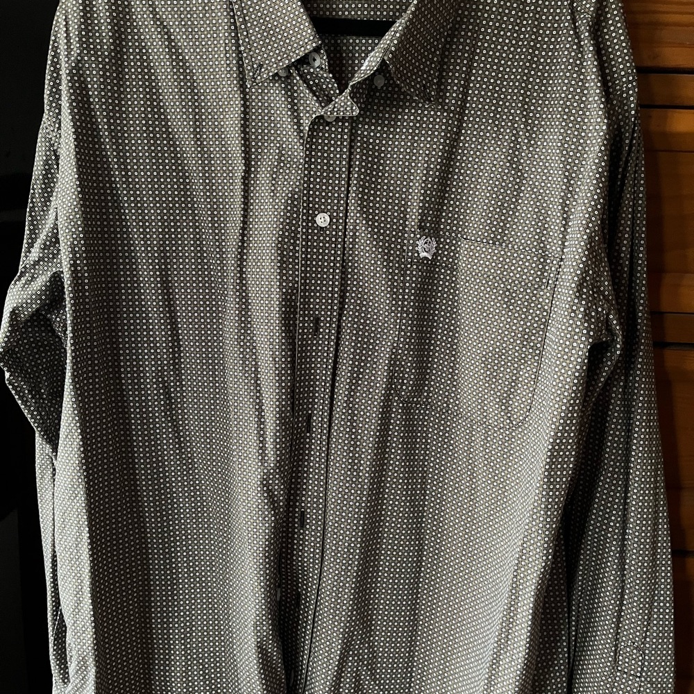 Cinch Men's Black and White Dot Shirt